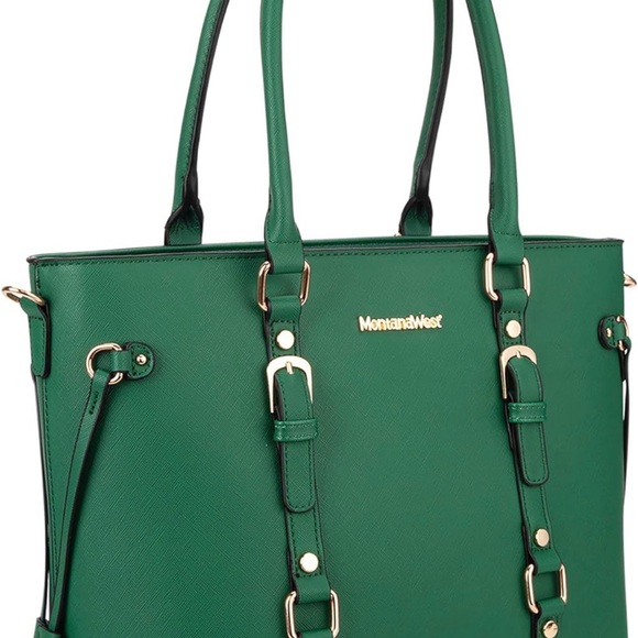 New Montana West Green Large Tote - Picture 2 of 5